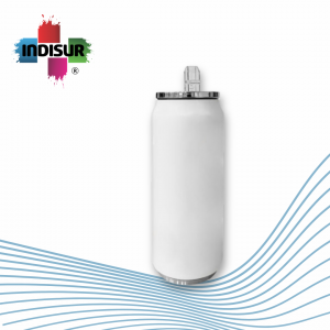 Lata de Acero Inoxidable con popote 500ml