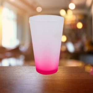 Vaso de vidrio satinado 17oz